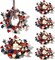 6pc Mini Patriotic Candle Ring Wreaths - 4th of July Red, White & Blue Decor
